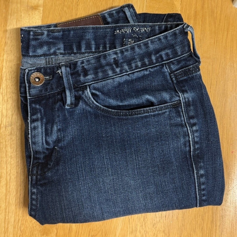 Madewell Skinny Skinny Jeans Dark Wash Stretch Denim Size 27‎ Mid Rise